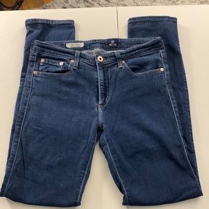 AG dark wash cigarette style denim